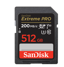  SanDisk 512 GB SDXC ExtremePro 200MB/s V30 UHS-I U3, Class 10 Speicherkarte